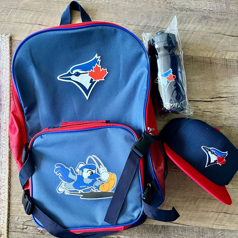 Toronto Blue Jays backpack, lunch-bag, SnapBack, water bottle